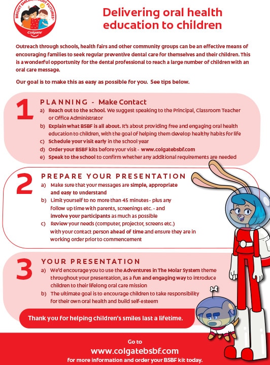 "Delivering Oral Health Education to Children"