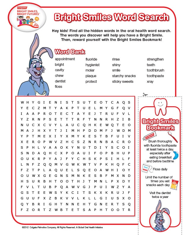 Bright Smiles Word Search