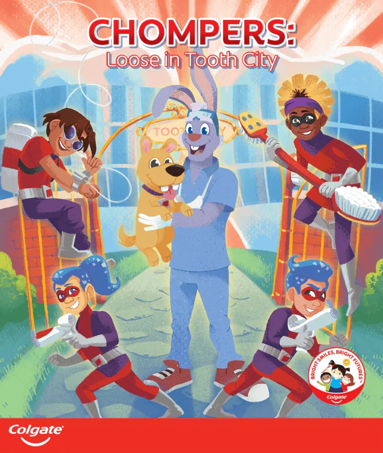Chompers: Loose in Tooth City Storybook Cover