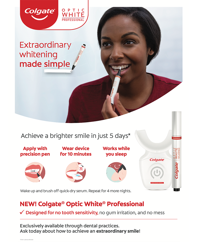 Colgate optic white professional office poster