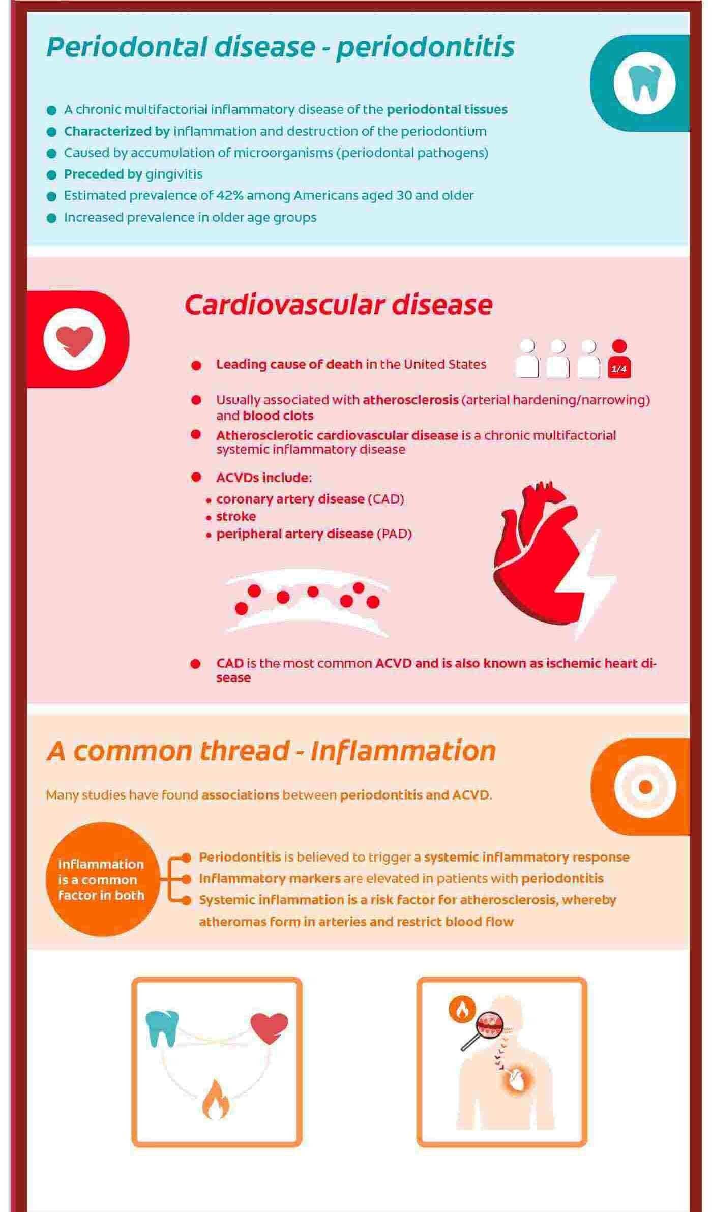 Infographic explaining link between oral, periodontal and cardiovascular health