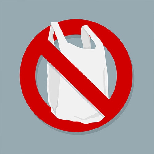 Plastic bags forbidden